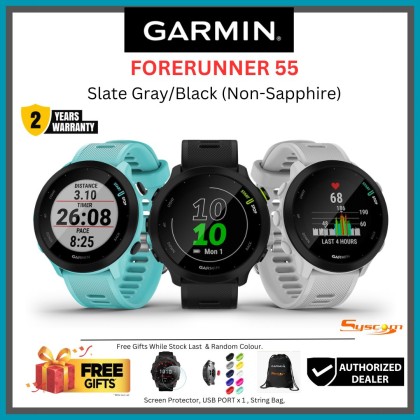 Garmin Forerunner 55 GPS Smart Watch (Original 2 Years Warranty + FREE GIFT!)